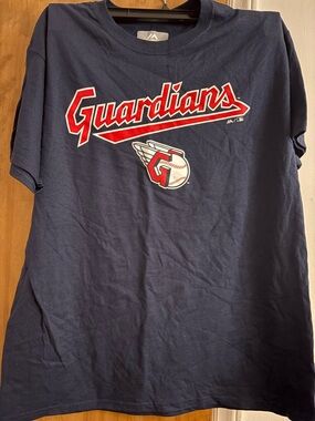 Genuine Merchandise Navy Tee with Red & White Logo